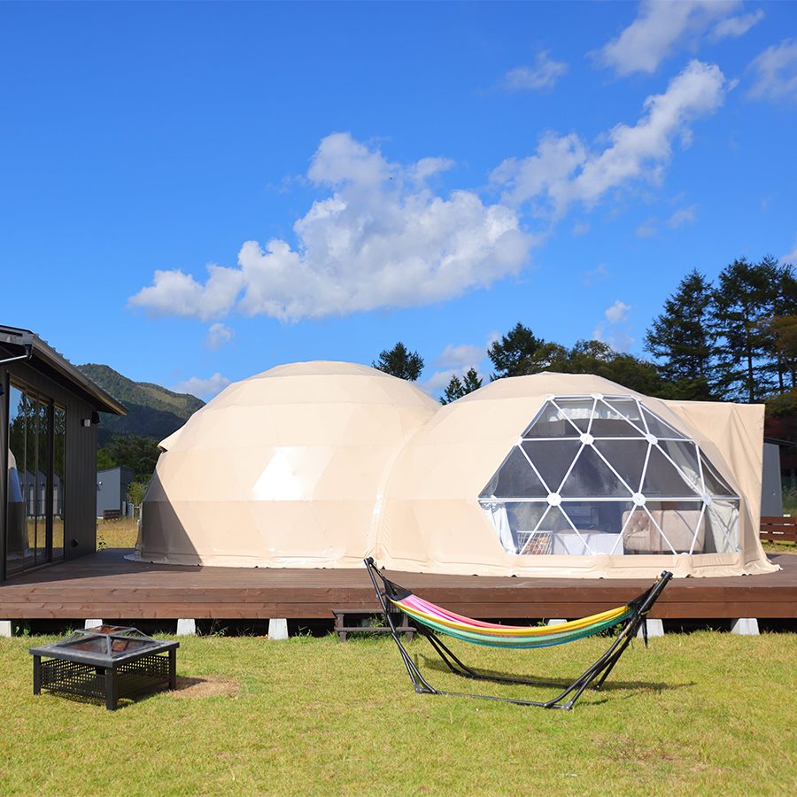 The pods at Glamping Village TOTONOI